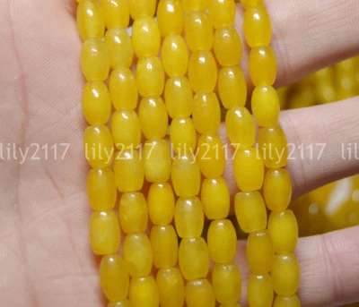 Grânulos soltos amarelos claros 6x9mm pedra preciosa topázio natural em forma de arroz 15" fio AAA - Imagem 1 de 4