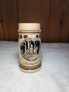 Vintage Deutscher Bierstein "Rotkappen" Rotkäppchen Keramikkrug 5" - Bild 1 von 6