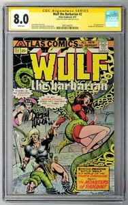 Wulf the Barbarian #2 CGC SS 8.0 (Apr 1975, Atlas-Seaboard) Signed by Larry Hama - Picture 1 of 2