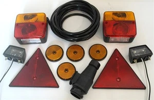 Zestaw oświetlenia przyczepy Tylne światła Tylne światła Reflektory Przyczepa 13-biegunowa - Zdjęcie 1 z 1