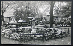Train - RPPC Miniature Train at House of David Park - Benton Harbor Mi PC2094 - Picture 1 of 2