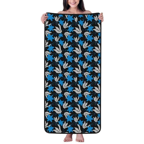 Carolina Panthers Soft Coral Velvet Bath Towel Soft Travel Bath Towel 27x55in Cover