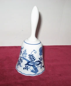 Vintage Porcelain Dinner Bell, Blue Danube Japan, Floral Design - Picture 1 of 6