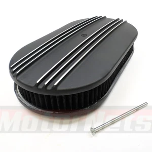 Holley Sniper EFI FiTech Finned Aluminum Air Cleaner Kit Black Washable SBC BBC - Picture 1 of 7