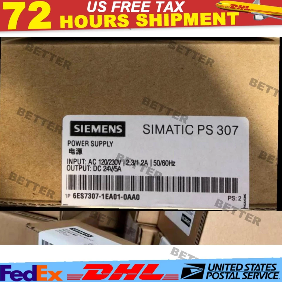 New In Box SIEMENS 6ES7 307-1EA01-0AA0 6ES7307-1EA01-0AA0 PLC Power Supply - Image 1 of 1