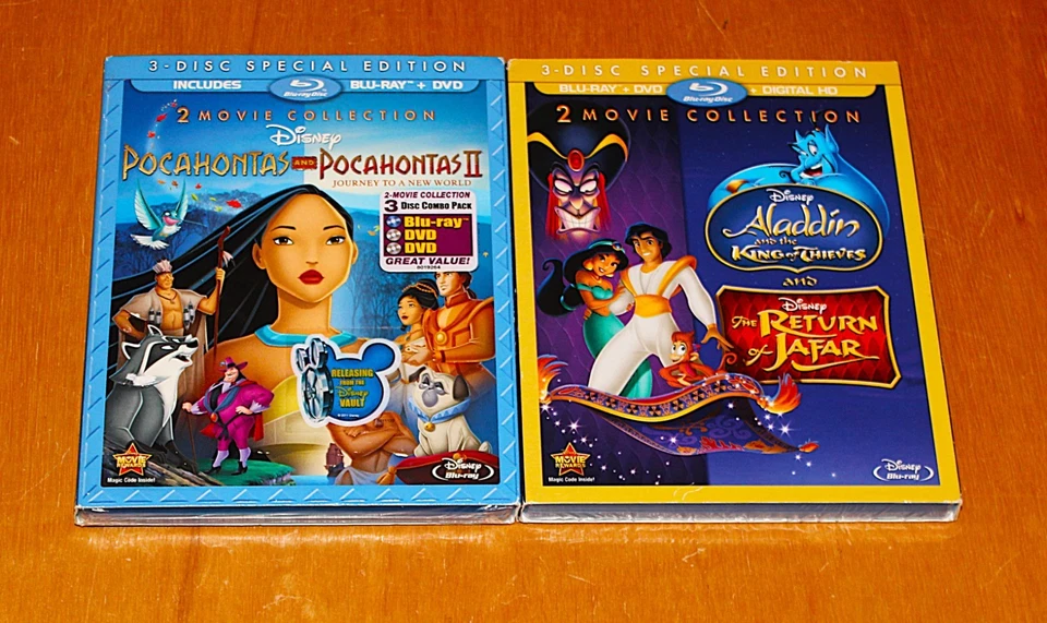 DISNEY 3-DISC SPECIAL EDITION LOT: BLU-RAY + DVD + SLIPCOVERS: NEW & SEALED - Image 1 of 1