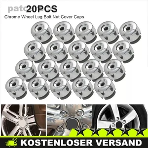20x Abdeckkappen Radschraubenkappen Radschrauben chromfarben 25 mm für VW - Picture 1 of 13