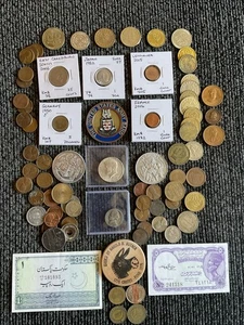 Collectible Junk Drawer Coin Lot US ARMY BAND CHALLENGE COIN,SILVER,CURRENCY - Picture 1 of 14