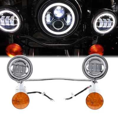 LED Fog Passing Light Bar For Honda Shadow VT ACE Aero Spirit VLX 600 750 1100 - Image 1 of 4