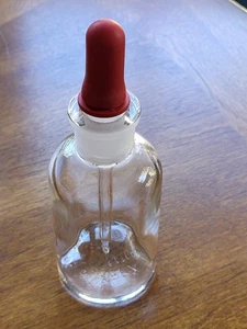 Vintage Pyrex Dropper Apothecary Reagent Bottle, Ground Glass Stopper / Dropper - Picture 1 of 9
