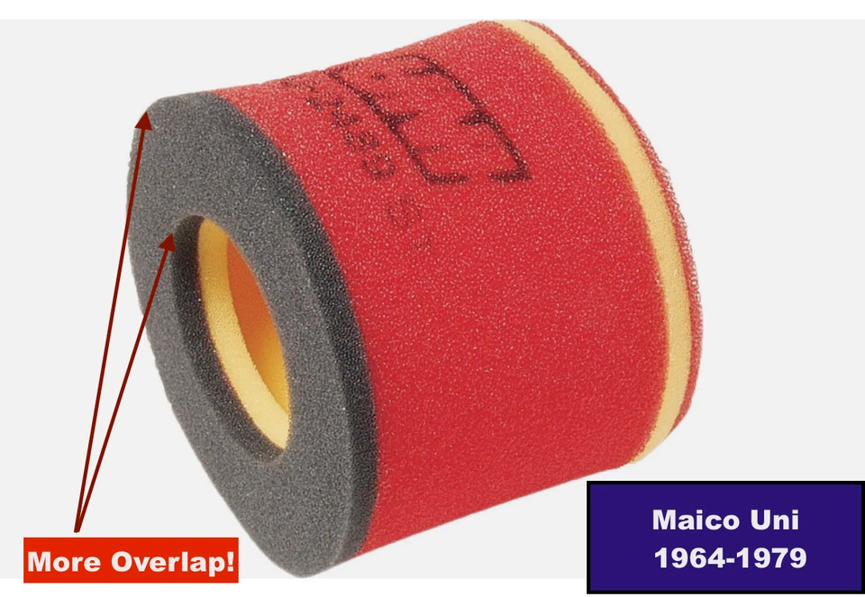 The Maico Uni Air Filter UPGRADE the Buzzard uses 1964 - 1979 Models NEW! - Image 1 of 4