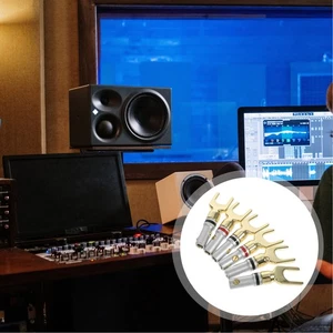 Conector de cable de altavoz de 6 piezas horquillas en Y poste pala - Imagen 1 de 12