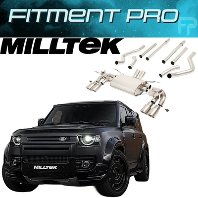 Escape Milltek para 2023+ Land Rover Defender 130 V8 con válvula con titanio SSXLR236 Foto 1 de 4
