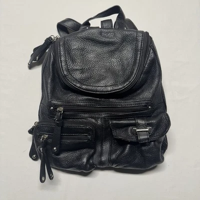 Mochila de Colección Wilsons Pelle Studios Cartera de Cuero Suave Forro de Leopardo Bolsillos Foto 1 de 4