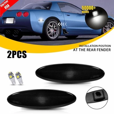 Rear Side Marker Light Housings For Chevrolet Corvette C5 1997 98-2004 16524722 - Imagem 1 de 4