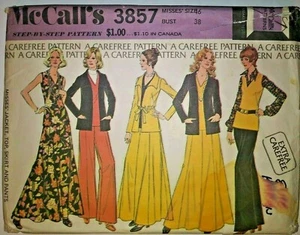 McCall's Jacket, Top, Skirt & Pants Pattern # 3857, Size 16 Misses - Uncut - Picture 1 of 1