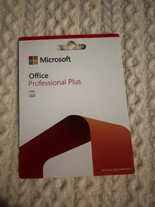 Microsoft Office professional Plus 2021 Retail 1PC Windows Product card Lifetime - Picture 1 of 4
