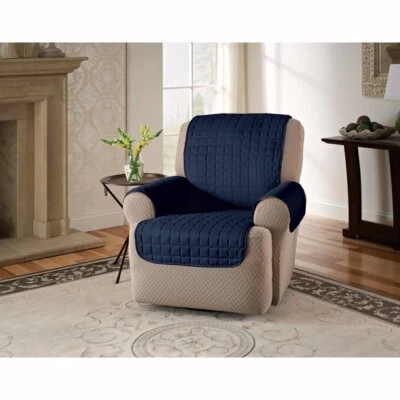 Innovative Textile Solutions Ala reclinable de microfibra de 1 pieza, azul marino Foto 1 de 4