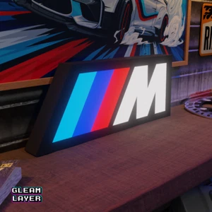 BMW M Series Led Lightbox Rgb Light Sign - Picture 1 of 5