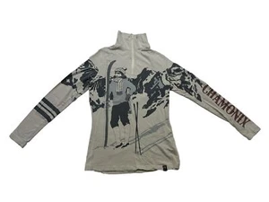 Neve Chamonix Seda Lana Cuarto Cremallera Esquí Esquiador Capas Top S Pequeña Capa Base - Imagen 1 de 8