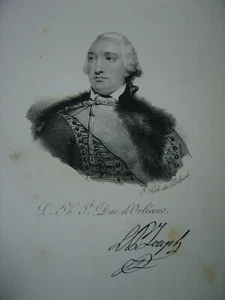 Lithographie Litho Portrait Louis Philippe Joseph Duc d'Orléans - Bild 1 von 1