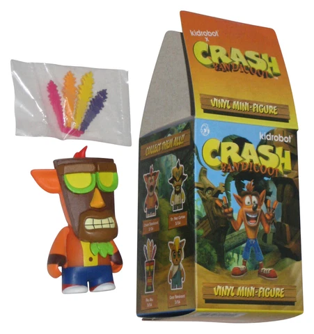 Crash Bandicoot Kidrobot (2018) Crash & Aku Vinyl Mini Series Figure Cover
