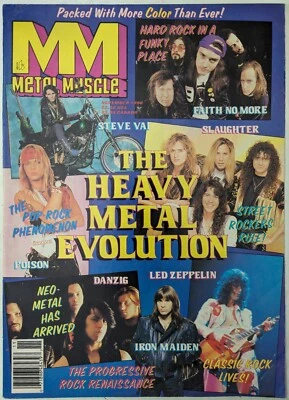 Faces Rocks Metal Muscle Magazine November 1990 Faith No More, KISS, Queensryche - Image 1 of 4