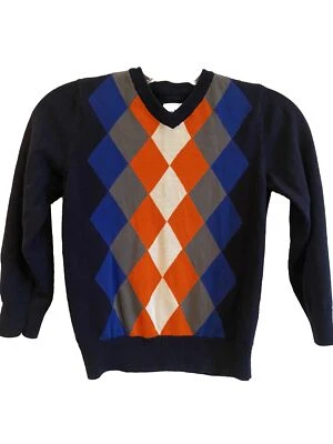 Suéter Pullover The Childrens Place Boys Azul Argyle Rayas Manga Larga S 5/6 Foto 1 de 4