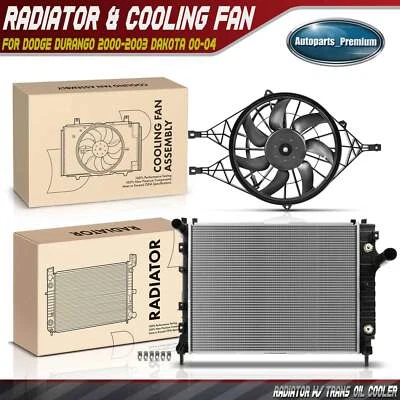 Kit de montaje de radiador y ventilador de refrigeración para Dodge Dodge 2000-2004 Durango 2000-2003 Foto 1 de 4