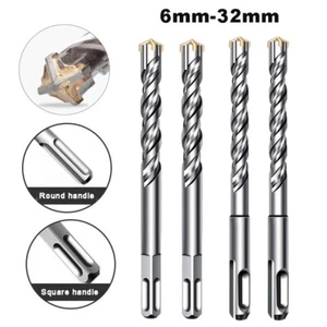 SDS Drill Bits SDS + Plus Drill Bit Masonry Concrete Brick Cross Head End 6-32mm - Picture 1 of 11