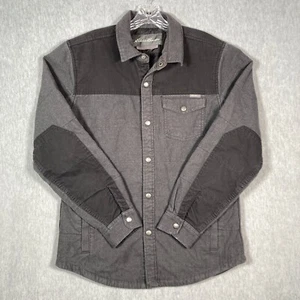 EDDIE BAUER Stepp Hemd Jacke Herren M schwarz grau gefüttert Druckknöpfe - HINWEIS - Bild 1 von 23