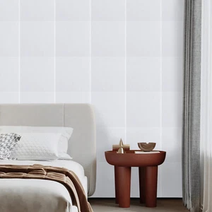 18 Pezzi Pannello Acustico per Decorazione Parete e Trattamento Acustico Bianco - Foto 1 di 12
