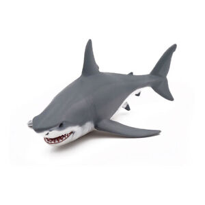 PAPO Marine Life White Shark Toy Figure, Grey (56002)