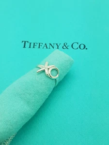 Tiffany & Co. Silver Graffiti Paloma Picasso XO Ring size K UK, 5.25 US or 50 EU - Picture 1 of 7