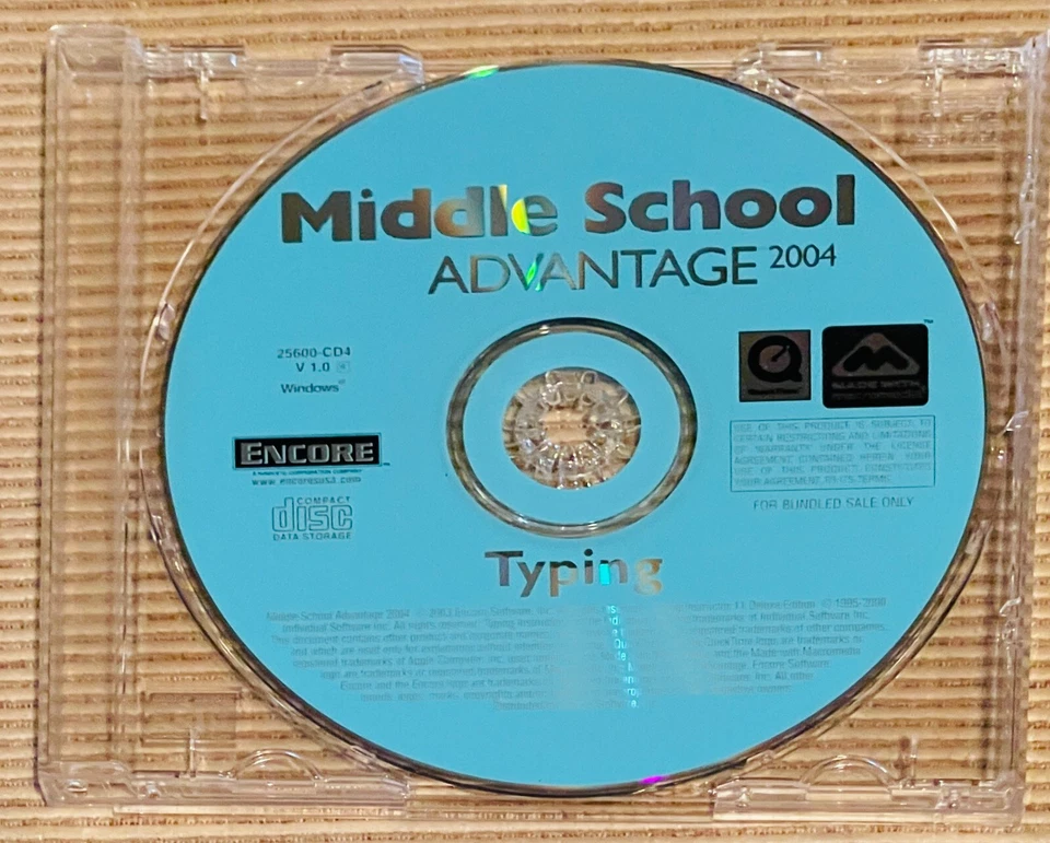 Middle School Advantage  TYPING - 2004  CD for Windows - New - Image 1 of 1