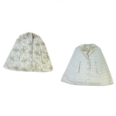 Vintage 60s Women's One Size Knit Reversible Printed Poncho Cape Coat Mod - Image 1 of 4