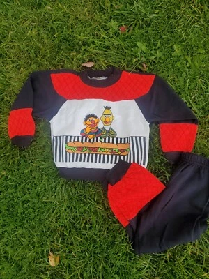 Vtg JcPenney Sesame Street Bert & Ernie Sub Sandwich Sweat Outfit Pants Shirt 5 - Image 1 of 4