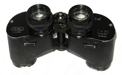 JEWEL Coated 7 x 35 Binoculars Wide Angle Field 10 degrees Scarce! - Image 1 of 4