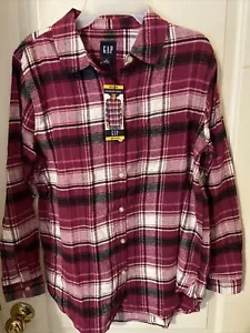 Gap Women's Boyfriend Flannel Top Size M Candice New - Picture 1 of 9