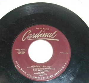 THE MULCAYS Alabany Bound Instrumental 45 Record Cardinal Records Vinyl 1950's - Imagen 1 de 5