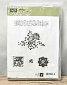 Stampin' Up! Sale-A-Bration FRESH VINTAGE Set of 5 Foam Mounted Rubber Stamps - Picture 1 of 4