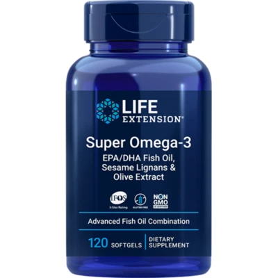 Super Omega-3 EPA/DHA Fish Oil, Sesame Lignans & Olive Extract - Image 1 of 2