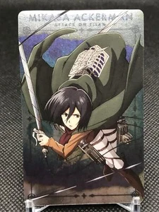 No.08 Mikasa ATTACK ON TITAN Made in JAPAN Metallic Card - Picture 1 of 12