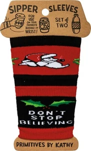 Primitives by Kathy Weihnachten Don't Stop Believing Kaffee Sipper Sleeves - Bild 1 von 3