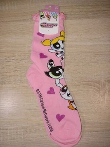 The Powerpuff Girls Hearts Crew Socks Womans New /W Tags 5-10 Bioworld - Picture 1 of 6