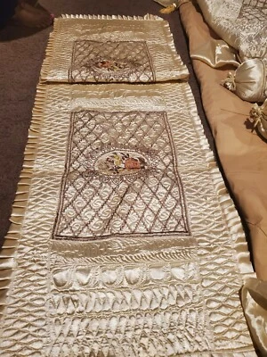 Edredom King 5 peças feito à mão na Índia 100% seda - Imagem 1 de 4