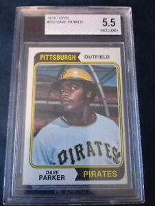 1974 Topps #252 Dave Parker Pittsburgh Pirates rookie card & BVG 5.5 EX+