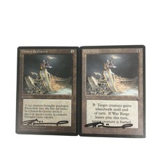 Lot 2 English and Italian Signed MTG The Dark  War Barge Chiatta da Guerra MTG