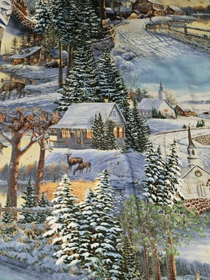 Winters Eve Scenic Wild Wings Springs Creative 2012 Cotton Fabric 2.5 Yards X 43 - Image 1 of 4