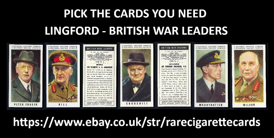 LINGFORD - BRITISH WAR LEADERS - PICK THE CARDS YOU NEED - Image 1 of 1